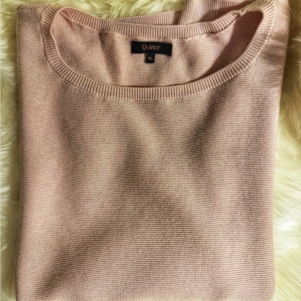 Lightweight Cotton Cashmere Link-Stitch Dolman Sweater - Picture 2 of 3